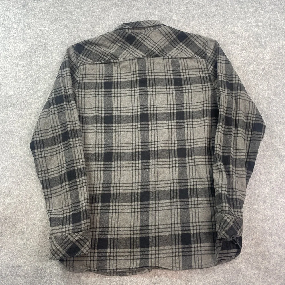 The North Face Mens Flannel Shirt L Gray Plaid Long Sleeve Outdoor Hiking Arroyo
